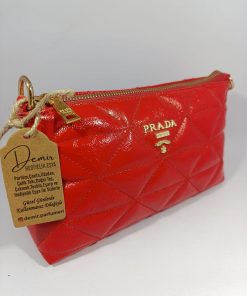 Prada Parlak Kırmızı Çanta - Görsel 3